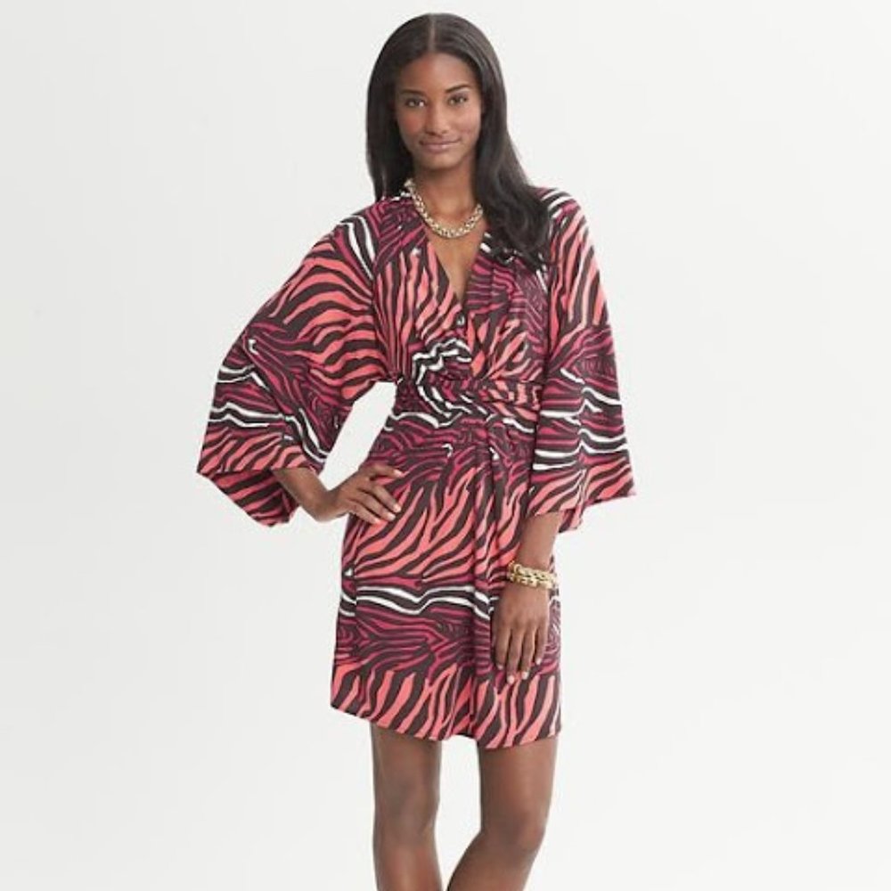 Issa Collection Coral Printed Kimono Dress